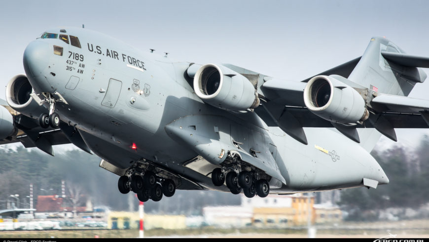 BOEING C-17A GLOBEMASTER III PO RAZ KOLEJNY W GDAŃSKU